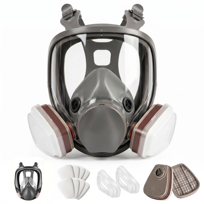 Full Face Respirator Mask with Filters, Gas Masks for Adult, Applicable to Dust, Paint, Chemicals, Gas, Epoxy Resin, DIY etc