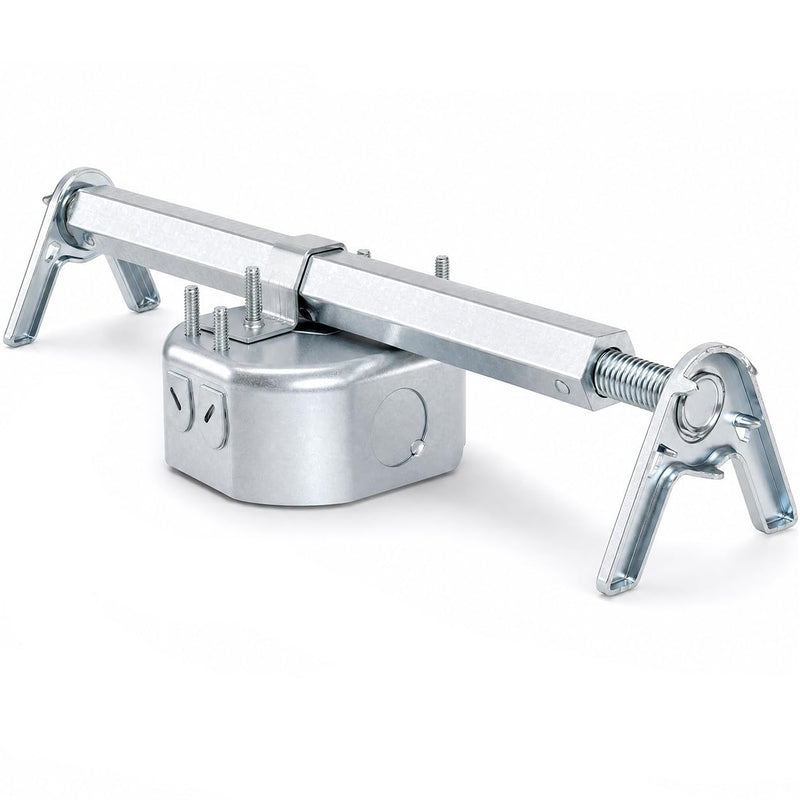 Ceiling Fan Mounting Bracket with Adjustable Brace and 1.5-Inch Fan Box Brushed Nickel 3 INCH