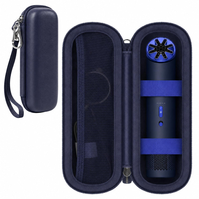 ANKHOH Carring Case for Dyson HushJet Mini Fan, PU Travel Bag, Blue
