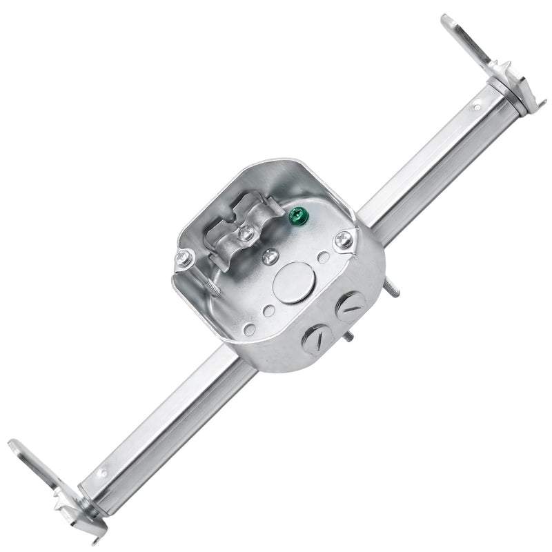 Adjustable Brace for Ceiling Fans, Ceiling Mounting Bracket Electrical Box Silver 13-24 INCH