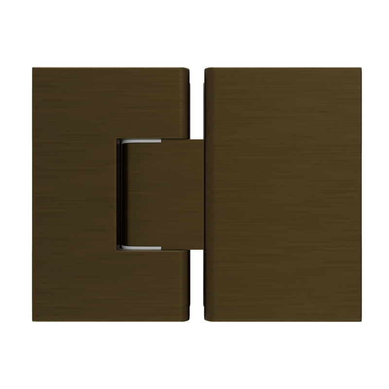 Brixwell 180 Degree Glass to Glass Standard Hinge, Brushed Bronze Finish