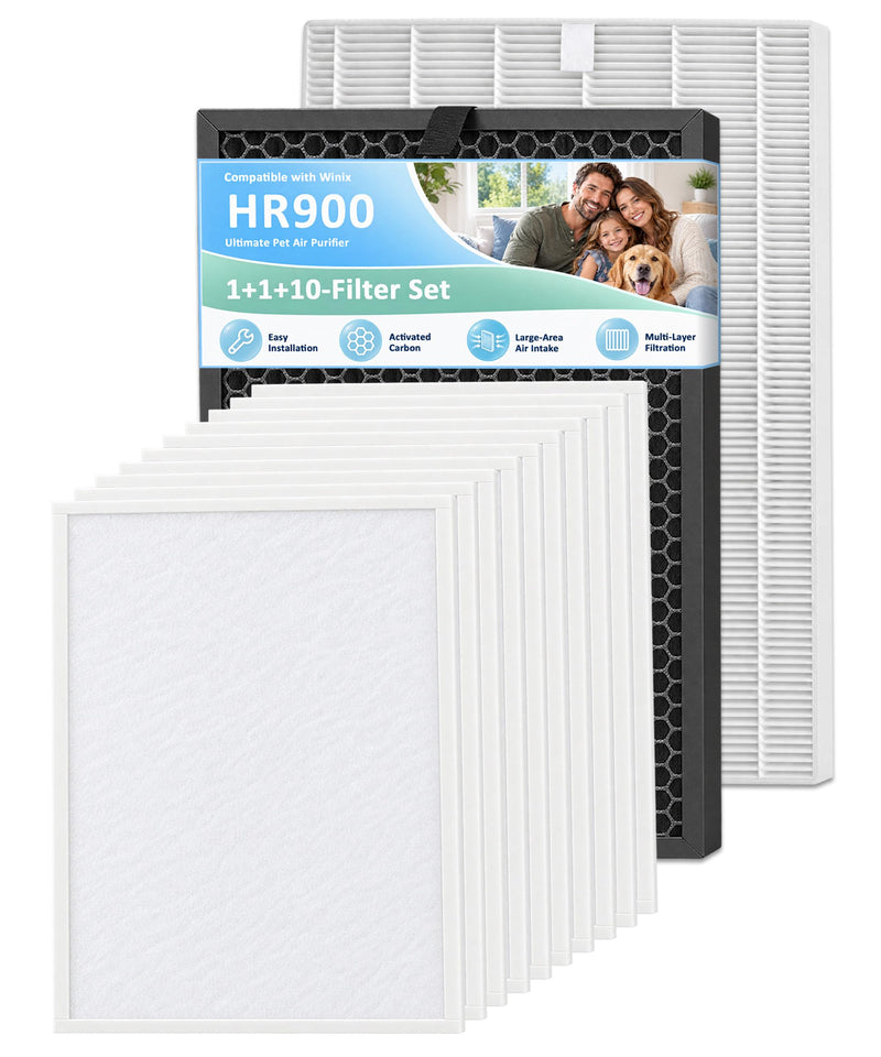 HR900 Replacement Filter Compatible with Winix HR900 Air Purifier Multi-Layer Filter Media + Activated Carbon Filter 14