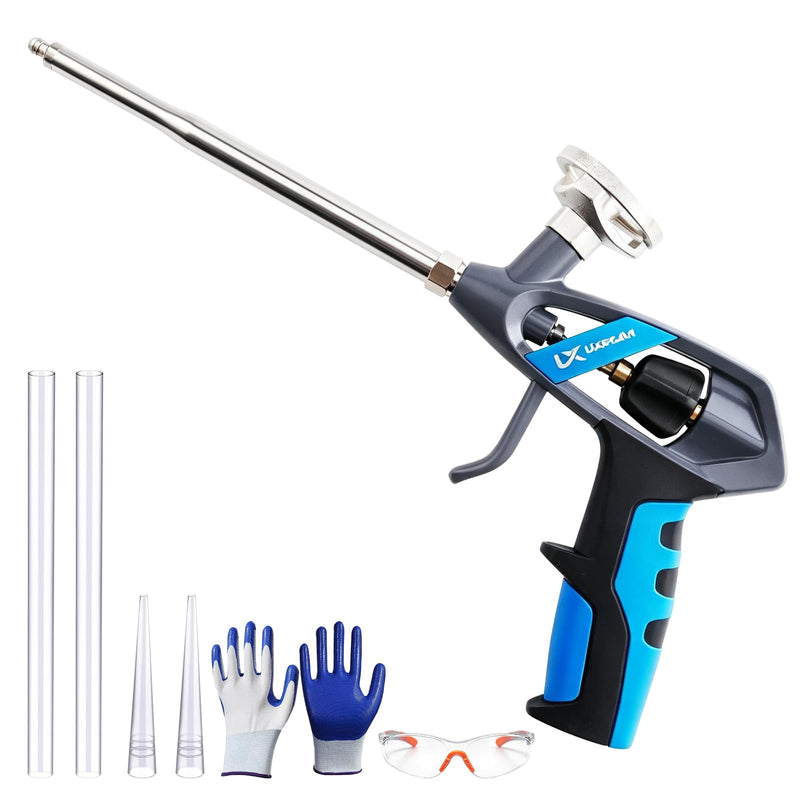 Professional Spray Foam Gun PTFE Coated Gun Body with 4 Extenders