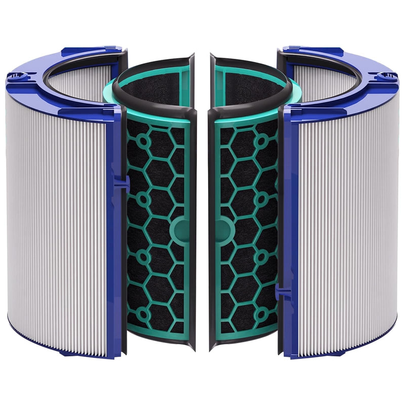 HP04 Filter Compatible with Dyson HP04 HP05 HP07 TP04 TP05 TP07 DP04 DP05 Air Purifier, HEPA 360° Combi Glass Filter & Activated Carbon Filter, Pure Hot Cool Fan Purification, Part #969048-01 (1Pack) 8.7" x 7.9" x 7.9"