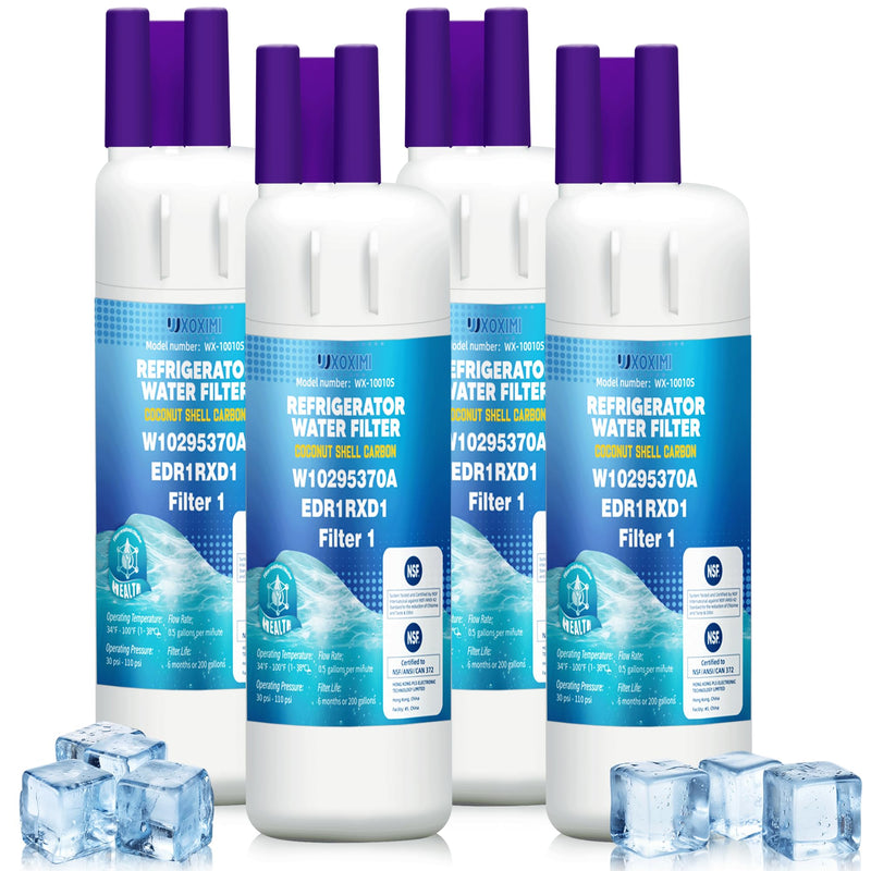 WRS588FIHZ04 WRS588FIHZ00 WRS588FIHZ06 Water Filter Replacement for Whirlpool WRS325SDHZ WRS325SDHZ08 WRS325SDHZ13 WRS325FDAM02 WRS325FDAM04 WRS321SDHZ08 WRS321SDHZ13,4 Pack 4