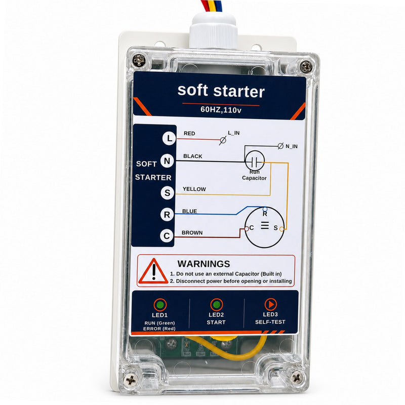 RV Soft Start for Air Conditioner, 110V AC Kit for Camper Rooftop Units Sliver