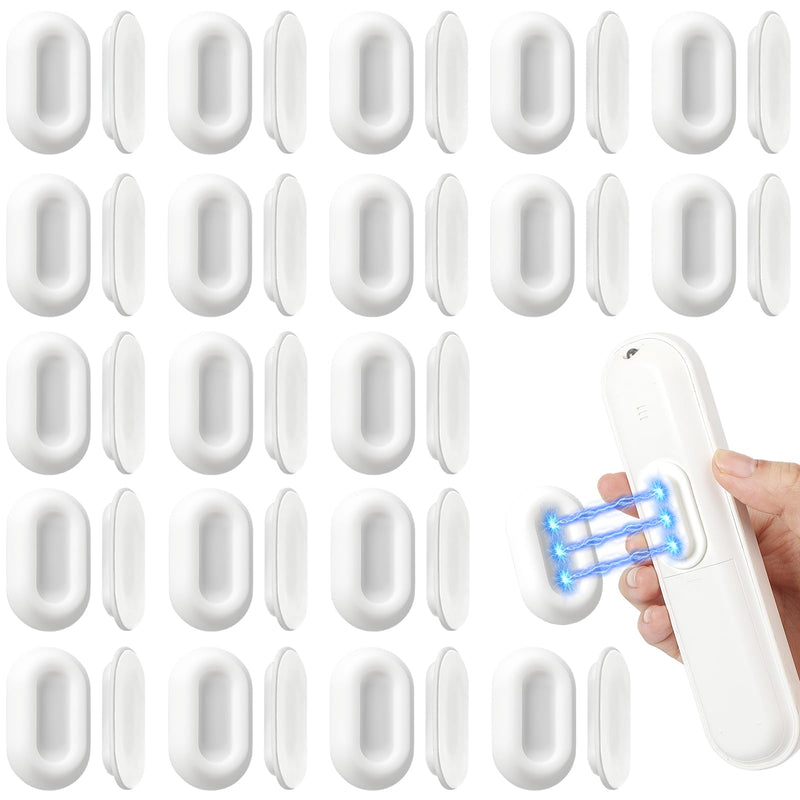VZZNN 20 Pack Magnetic Remote Control Holder Wall Mount,Silicone,(White) white