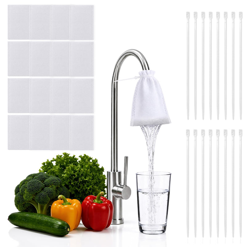 Faucet Filter Cotton Bags, 16 Pack Universal Filter Bags for Kitchen Sink