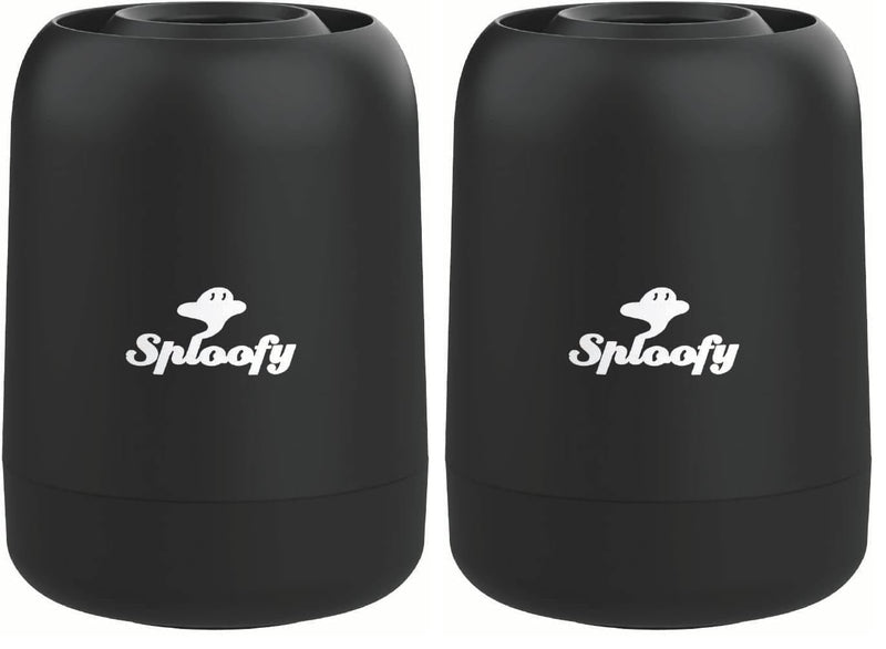 Sploofy PRO II - Personal Smoke Air filter - With Replaceable Cartridge - Trap Smoke and Odor - up to 500 uses (Black) (Pack of 2) 6.4" x 10.2" x 6.4" (Pack of 2) Black