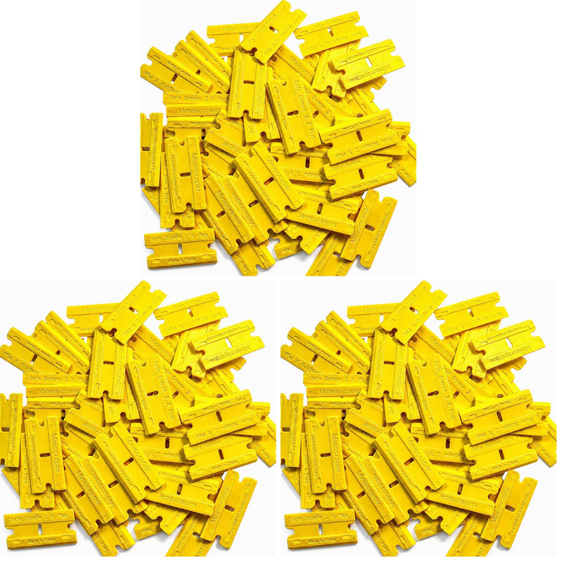 3 Pack (100pcs) 2X-Plus Double Edged Plastic Razor 3 Pack