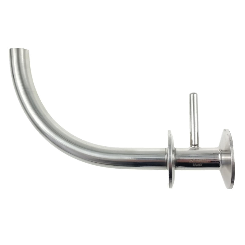 1.5" Tri Clamp Dip Tube with 3/4" 90 Degree Elbow Pipe SS304