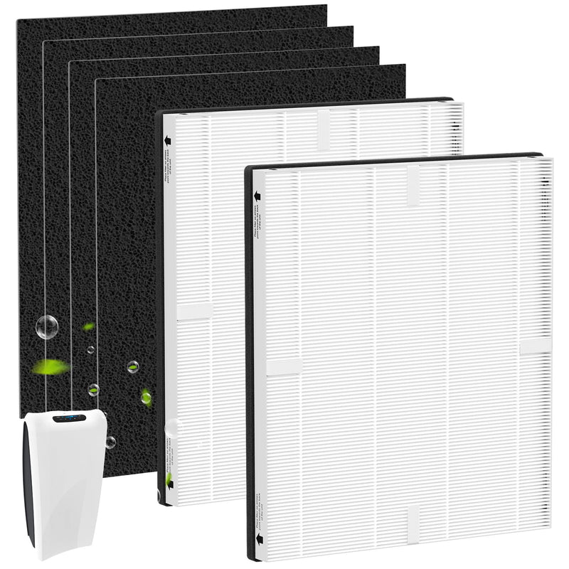 MD1-0022 + MD1-0023 Filter Replacement for Vornado Air Purifier, 2+4 Pack