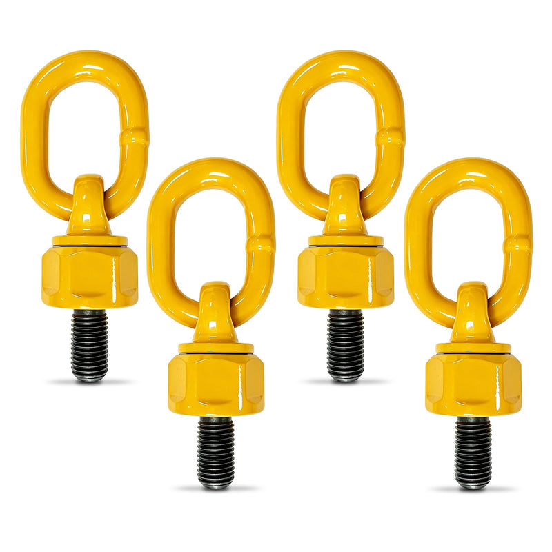 4 Pack Swivel Eye Bolt Hoist Ring 1/2S" x 19 G80 Alloy Steel Material, Standard Load Capacity 1500 lbs Swivel Eye Bolt, 360° Rotation Hoist Ring, 1080Mpa Tensile Strength
