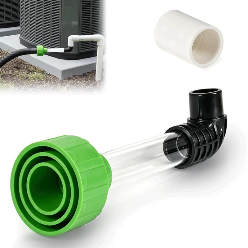 AC Drain Line Vacuum Adapter, AC Drain Line Unclogger Tool, Wet/Dry AC Drain Line Cleaner, Universal Fit for 3/4" & 1" PVC, Fits 4 Vacuum Hose Sizes, No Chemicals, Quick DIY Fix for HVAC Drain Lines