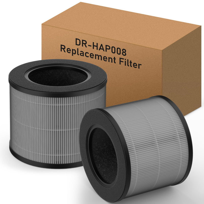 2 Pack DR-HAP008 Filters For DREO 338/338S(DR-HAP008/008S) Air Purifi-er