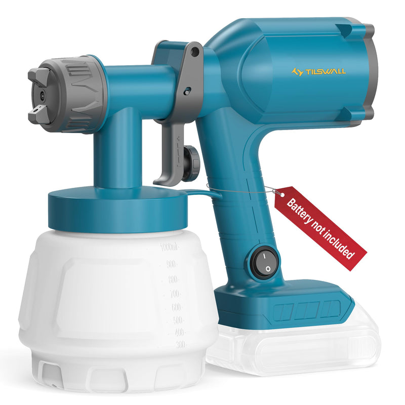 Tilswall Cordless Paint Sprayer Dreamer400, Fits Dewalt 20V (No Battery) Dark Blue 1000.0 Milliliters