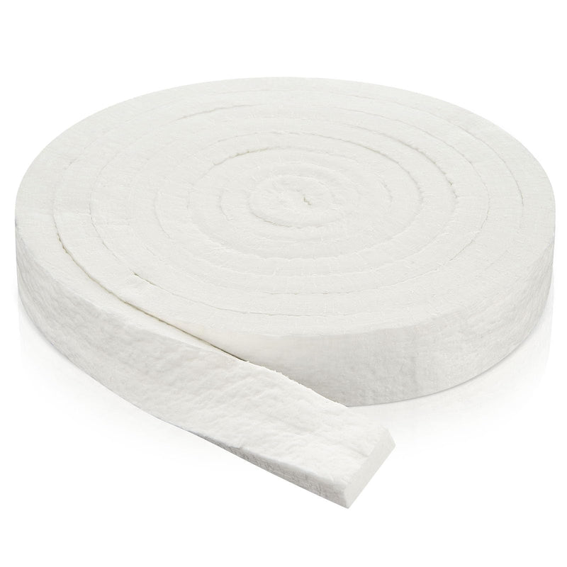 Qilery Ceramic Fiber Fireplace Insulation 1''x1/4''x200'', 2200f Rated 1" X 1/4" X 200''