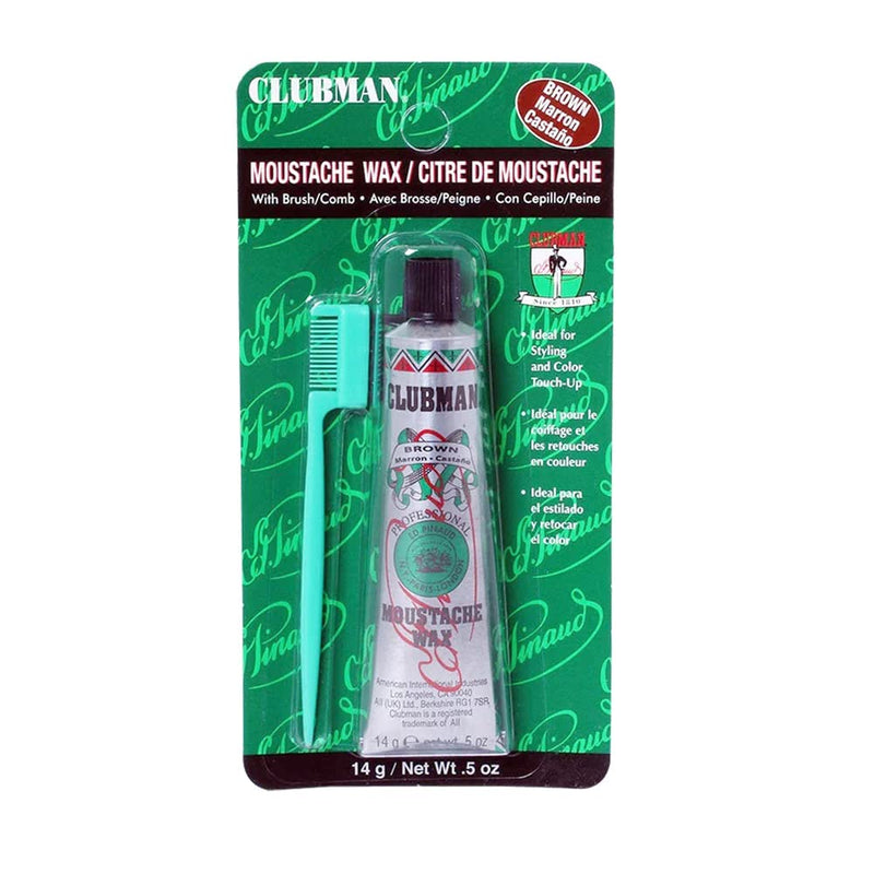 Clubman Pinaud Mustache Wax - Brown 15ml - NewNest Australia
