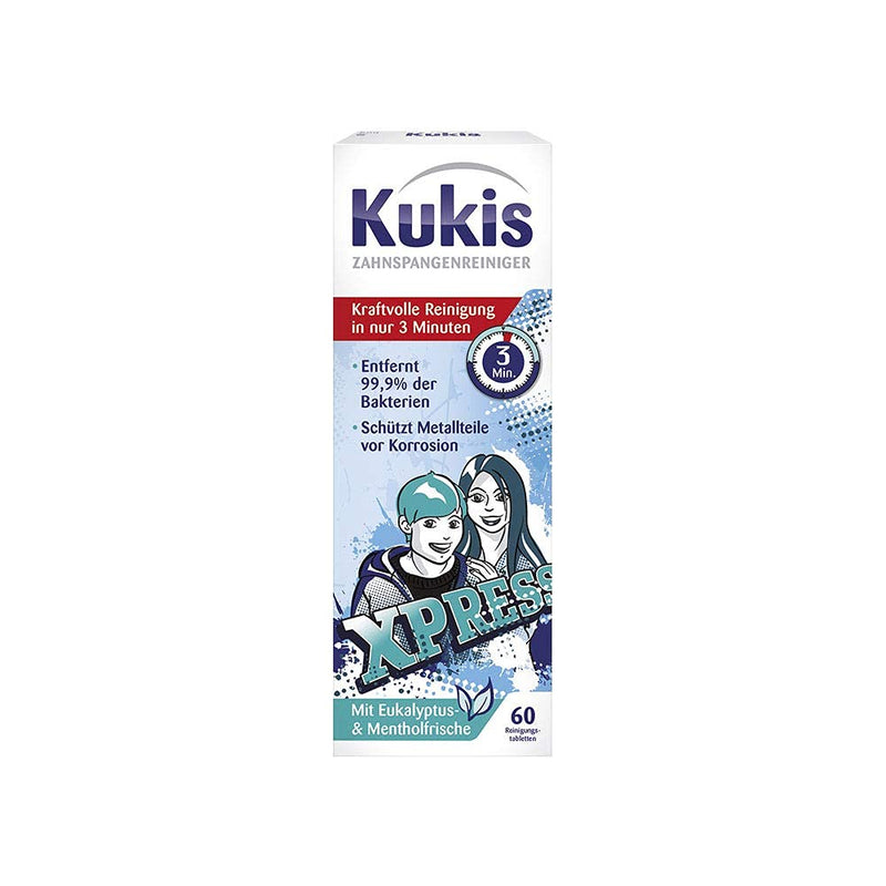 Kukident Kukis braces cleaner - tabs for cleaning loose braces - 1 x 60 tablets - NewNest Australia