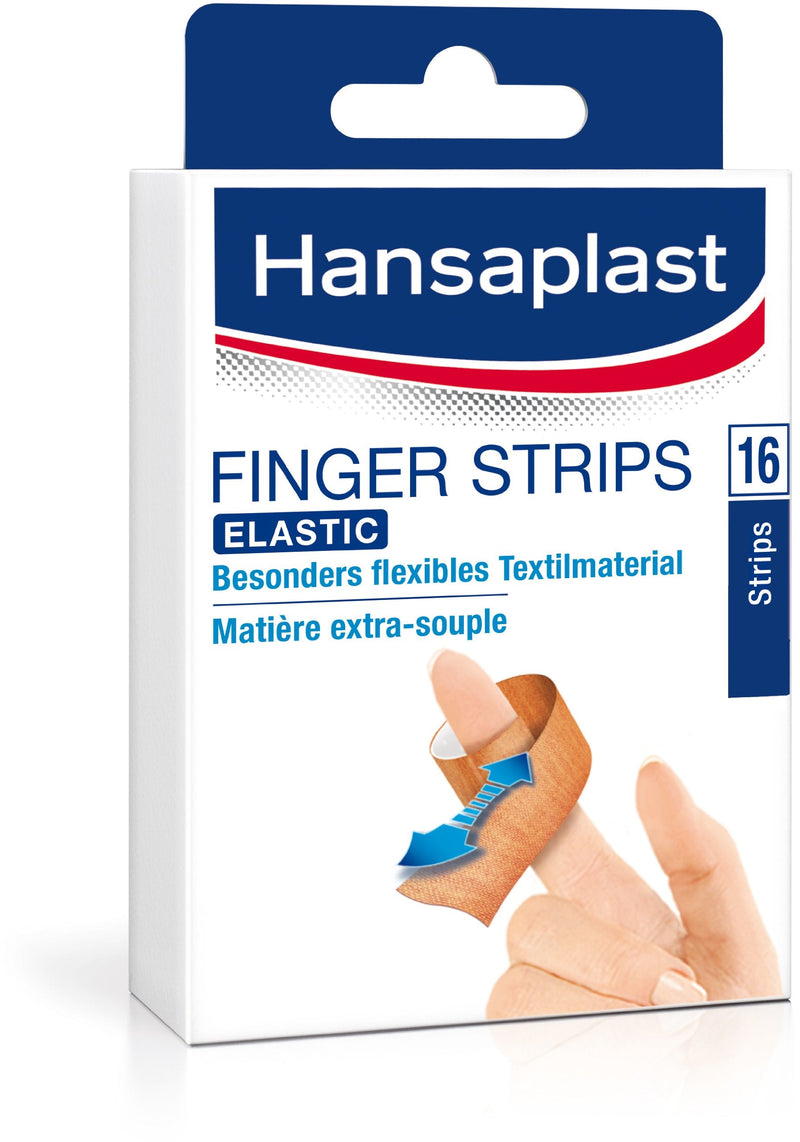 Hansaplast Elastic Finger Strips Plasters, Wound Plasters, Especially Suitable For Wounds On The Fingers, Flexible And Breathable Adhesive Plasters, 1 X 16 Strips - NewNest Australia