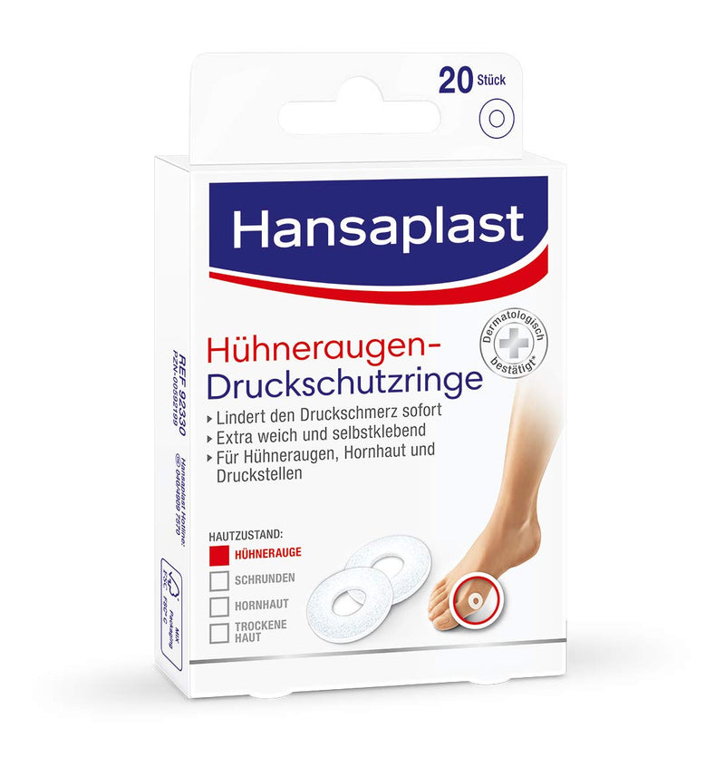 Hansaplast corn rings (20 pieces), corn plasters for immediate pain relief, skin-friendly foot plasters protect against pressure from shoes 1 20 pieces (pack of 1) - NewNest Australia