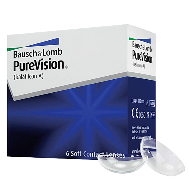 Bausch + Lomb PureVision monthly lenses, spherical contact lenses, soft, 6 pieces BC 8.6 mm / DIA 14 / -2.75 diopters 8.6 millimeters 14.0 millimeters - NewNest Australia
