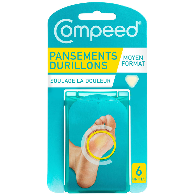 Compeed callus plaster medium - hydrocolloid plaster against severe calluses on the feet, pack of 6 (packaging may vary) 6 pieces (pack of 1) - NewNest Australia