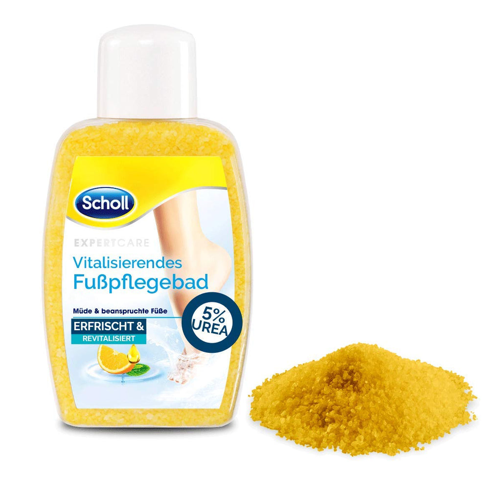 Scholl foot bath vitalizing - foot care bath with natural salt crystals and urea - bath additive for foot baths - with deodorant active ingredient - for all skin types - 275 g - NewNest Australia