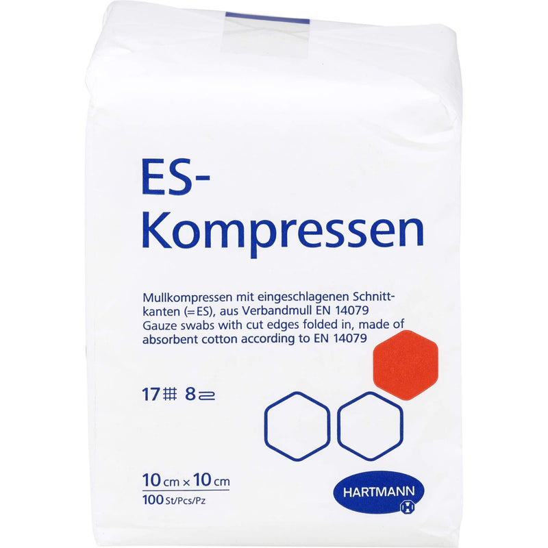 ES compresses non-sterile 10x10 cm 8-fold 10x10 cm (pack of 100) - NewNest Australia