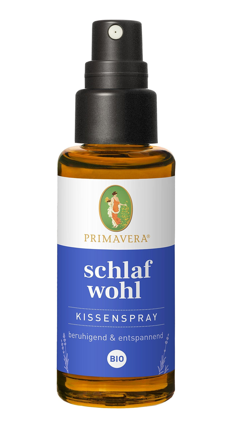 PRIMAVERA Schlafwohl pillow spray organic 30 ml - textile and room fragrance with lavender, vanilla and neroli - aromatherapy - calming - vegan - NewNest Australia
