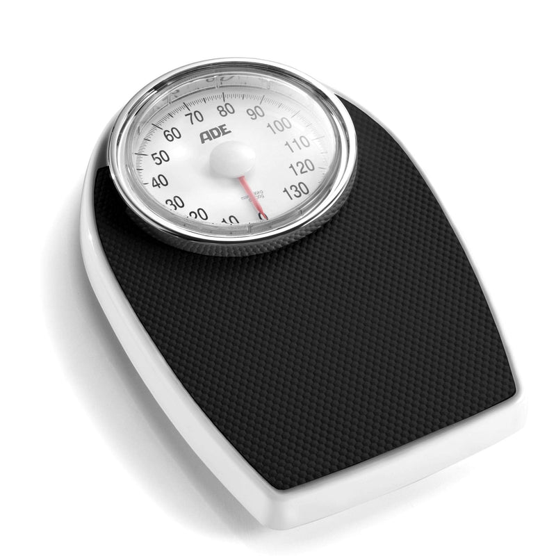 Ade Analogue Body Scales In A Retro Look | Non-Slip Weighing Surface | Mechanical Personal Scales With Extra Large Display | Without Battery | Up To 136 Kg | Black - NewNest Australia