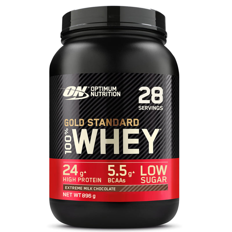 Optimum Nutrition Gold Standard Whey Protein Powder Muscle Building Supplements With Glutamine And Amino Acids, Extreme Milk Chocolate, 28 Servings, 900G, Packaging May Vary - NewNest Australia