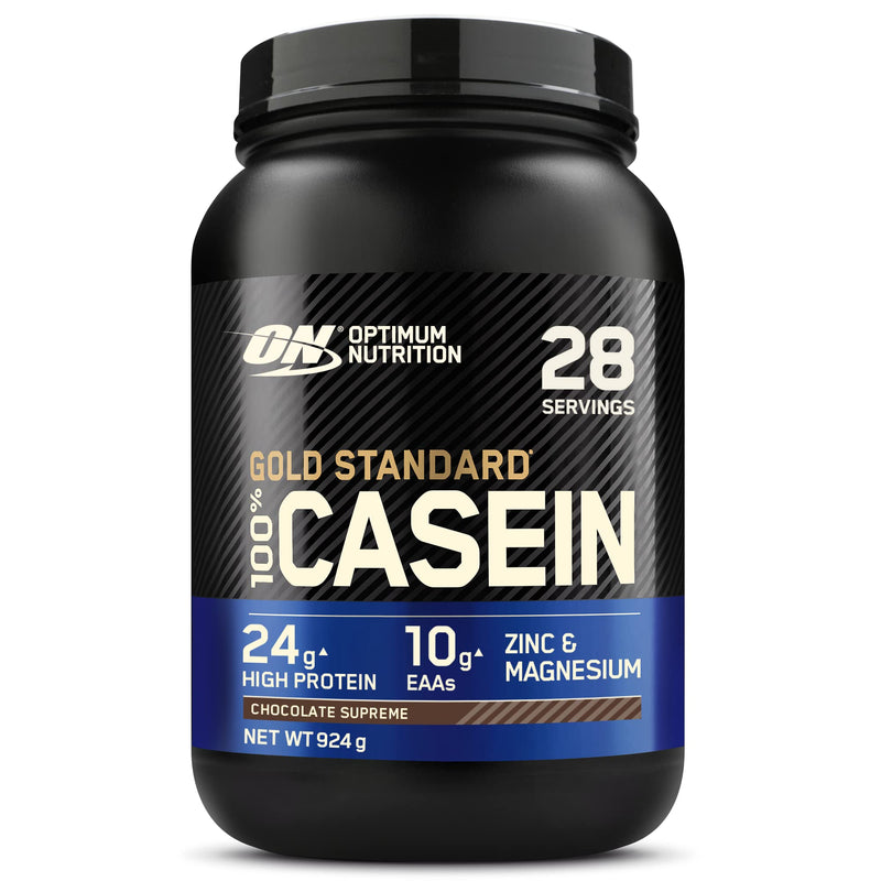 Optimum Nutrition Gold Standard 100% Casein Slow Breakdown Protein Powder with Zinc, Magnesium & Amino Acids, Promotes Muscle Growth & Repair Overnight, Chocolate Supreme, 28 Servings, 924g 924g (Pack of 1) - NewNest Australia