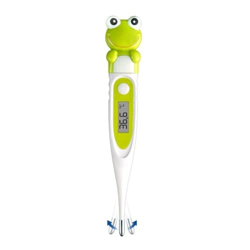 Reer 9808 Digital Fever Thermometer for Baby, Flexible Tip, with Cute Frog Motif, Digital Fever Thermometer, Frog, 1 Piece (Pack of 1) - NewNest Australia