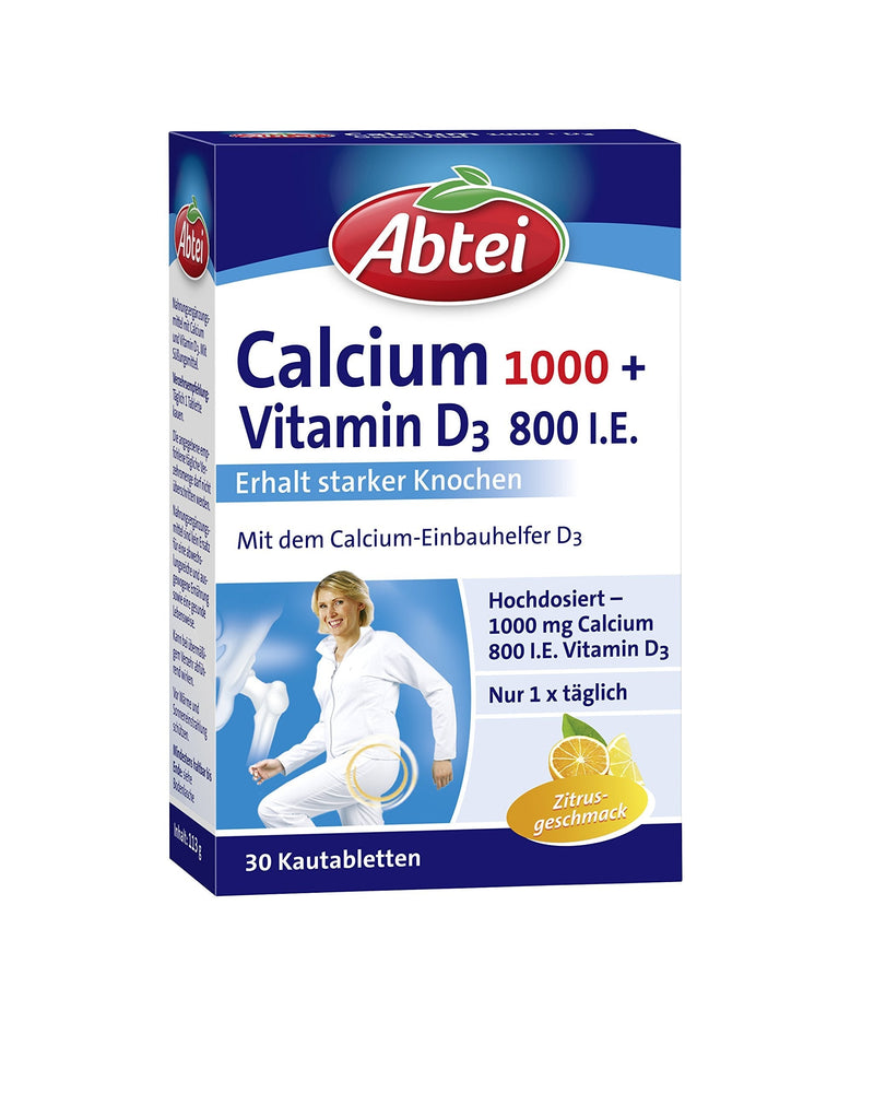 Abbey Calcium 1000 + D3 Osteo Vital, chewable tablets, 30 pieces (1 x 113g) - NewNest Australia