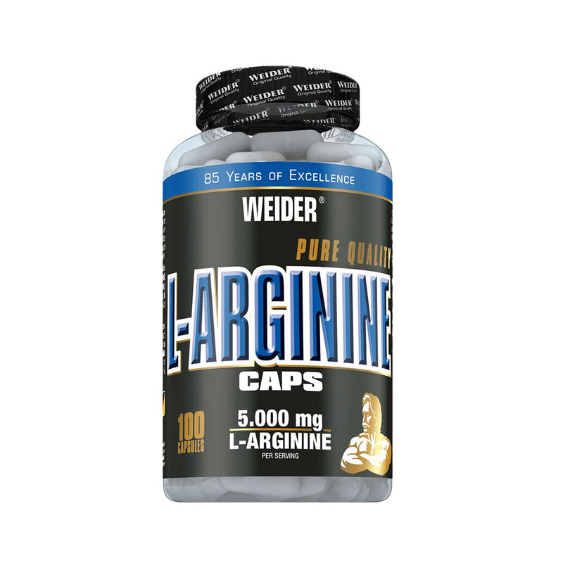 Weider L-Arginine Capsules High Dosage With 5,000 Mg Arginine Per Serving, Pre-Workout Amino Acid Capsules With Bioavailable, Plant-Based Arginine Hcl, Vegan, 100 Capsules - NewNest Australia