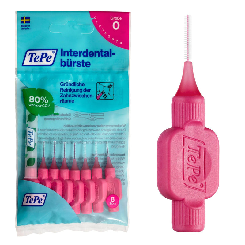 TePe interdental brush, size 0, 8 pieces Pink (size 0) 1x8 pieces - NewNest Australia