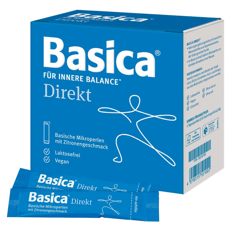 Basica Direkt, basic microbeads for direct consumption without water, for diet, alkaline fasting, vegan, lactose-free, 30 sticks (pack of 1) - NewNest Australia