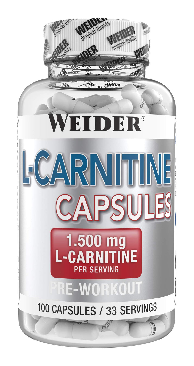Weider L-Carnitine Capsules In High Doses With 100% Carnipure Brand Raw Material, The Body'S Own Nutrient Involved In Fat Metabolism, Premium Quality, 100 Capsules For The Diet Phase - NewNest Australia