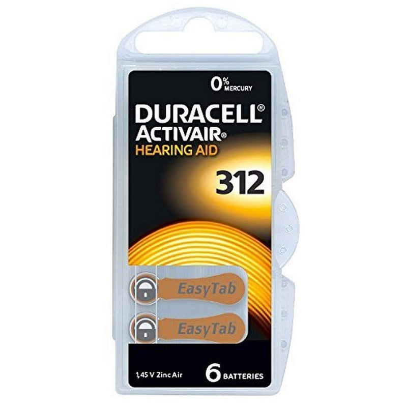 Duracell Activair Hearing Aid Batteries, 312 Size (Pack of 60) - NewNest Australia