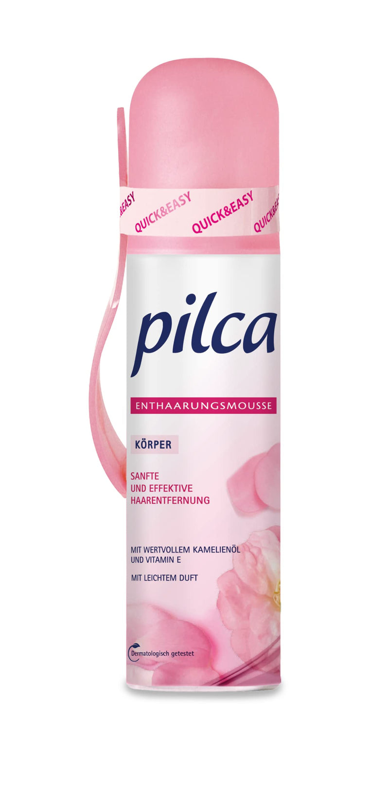 pilca depilatory mousse 'Body', 150 ml spray bottle, gentle hair removal for legs, arms, armpits and bikini area, mousse with camellia oil & vitamin E, including precision spatula - NewNest Australia