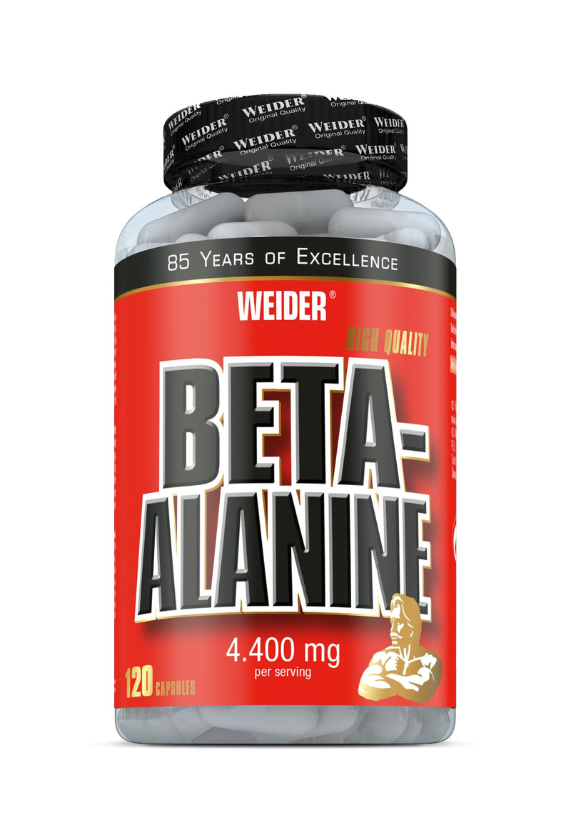 WEIDER high-dose beta alanine capsules, booster for endurance and strength training, pre-workout capsules perfect in combination with creatine monohydrate, training booster, 120 capsules - NewNest Australia