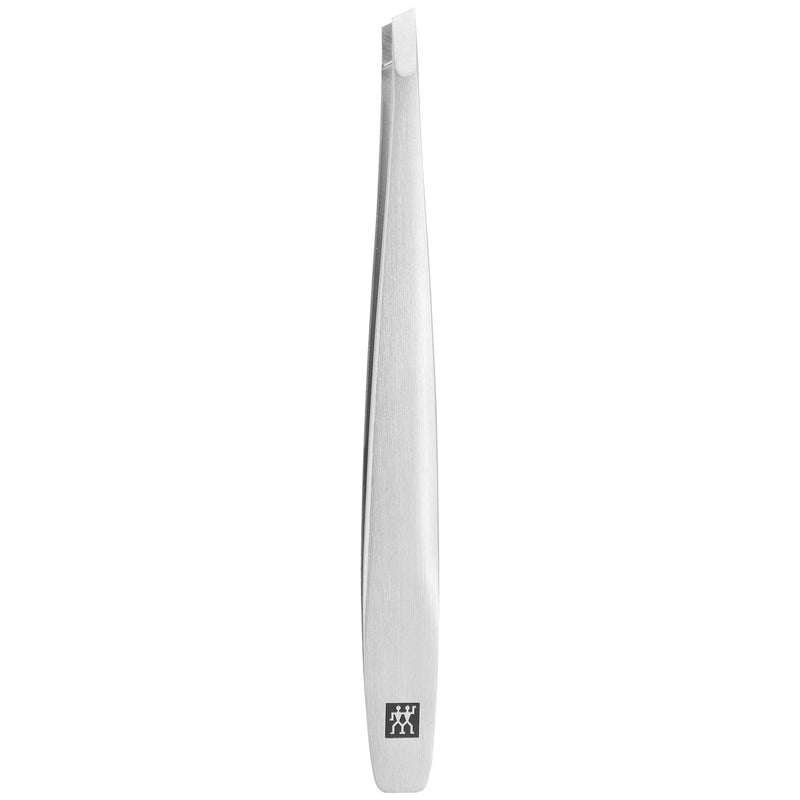ZWILLING tweezers with slanted tip for perfect plucking made of matt stainless steel, quality, premium, 90 mm silver slanted tip single - NewNest Australia