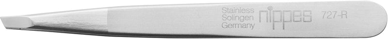 Nippes Solingen Tweezers With Slanted Tip | Stainless Steel | 9.5Cm | Matt Silver | Tweezers Eyebrow Plucking | Tweezers Pointed | For Precise Hair Removal | Made In Germany Slanted - NewNest Australia