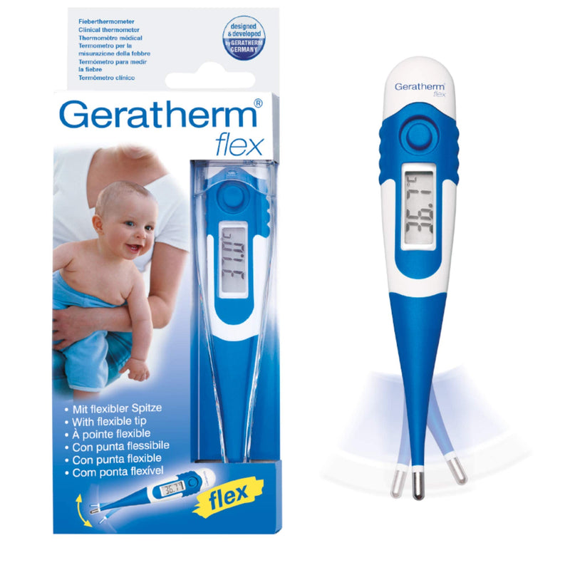 Geratherm Fever Thermometer Baby Flex / Digital Fever Thermometer With Flexible Tip / Thermometer Baby And Children Fever Thermometer / Digital Thermometer - Blue - NewNest Australia
