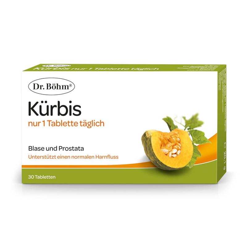 Dr. Böhm pumpkin only 1 tablet daily, 30 tablets: nutritional supplement to support normal urine flow, pumpkin power for the prostate - NewNest Australia
