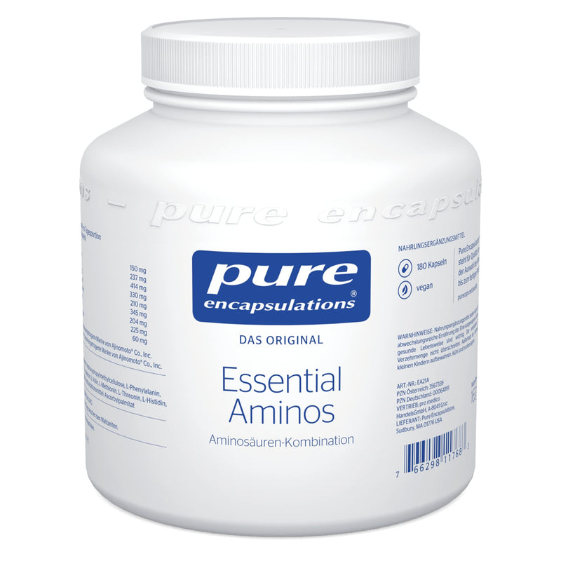 Pure Encapsulations - Essential Aminos - Balanced combination of essential amino acids - 180 vegan capsules - NewNest Australia