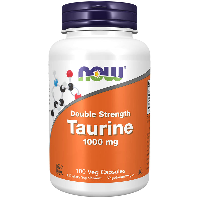 Now Foods, Taurine, Double Strength, 1,000 mg, 100 Vegan Capsules, Laboratory Tested, Amino Acid, Gluten Free, Soy Free, Vegetarian 100 Pieces (Pack of 1) 120.6 - NewNest Australia