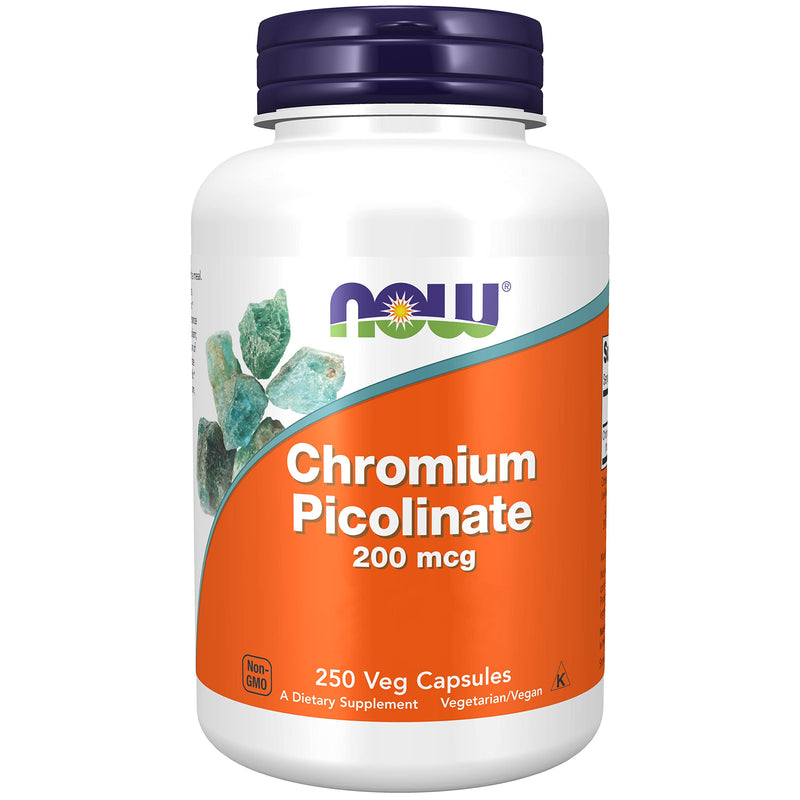 Now Foods, Chromium Picolinate, 200 mcg, 250 vegan capsules, laboratory tested, trace element, chromium, gluten-free, soy-free, vegetarian undiminished 250 pieces (pack of 1) - NewNest Australia