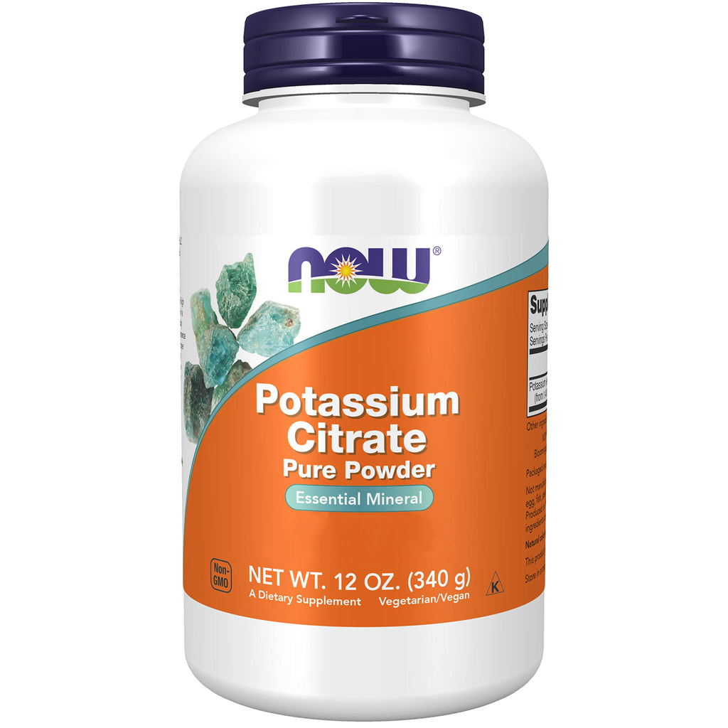 Now Foods, Potassium Citrate (potassium citrate), 340g vegan powder, laboratory tested, minerals, potassium, gluten free, soy free, vegetarian - NewNest Australia